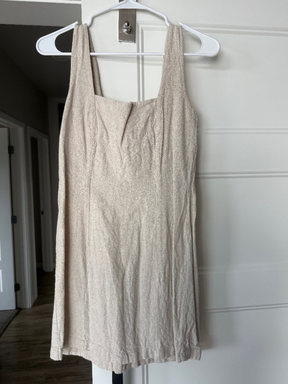 Old Navy Small Linen Mini Dress Beige